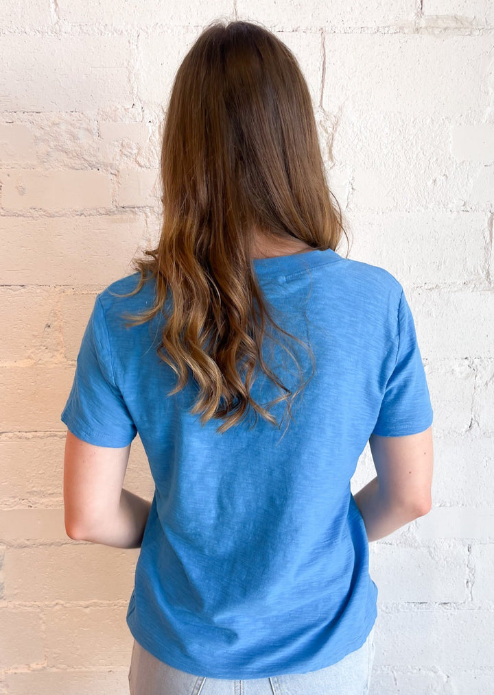 Blue Lagoon Plata Notched Tee, Tops, Project Social T, Adeline, dallas boutique, dallas texas, texas boutique, women's boutique dallas, adeline boutique, dallas boutique, trendy boutique, affordable boutique