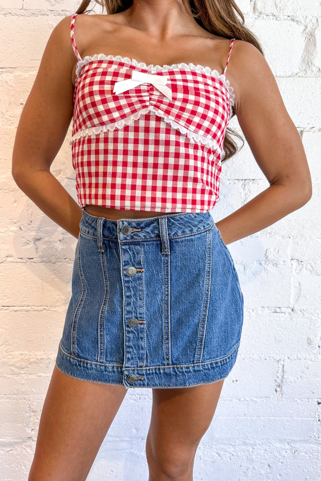 All Buttoned Up Skort, Denim Skirt, Mini Skirt, Spring Skirts, Bottoms, Adeline Boutique, Dallas Boutique, Boutiques 