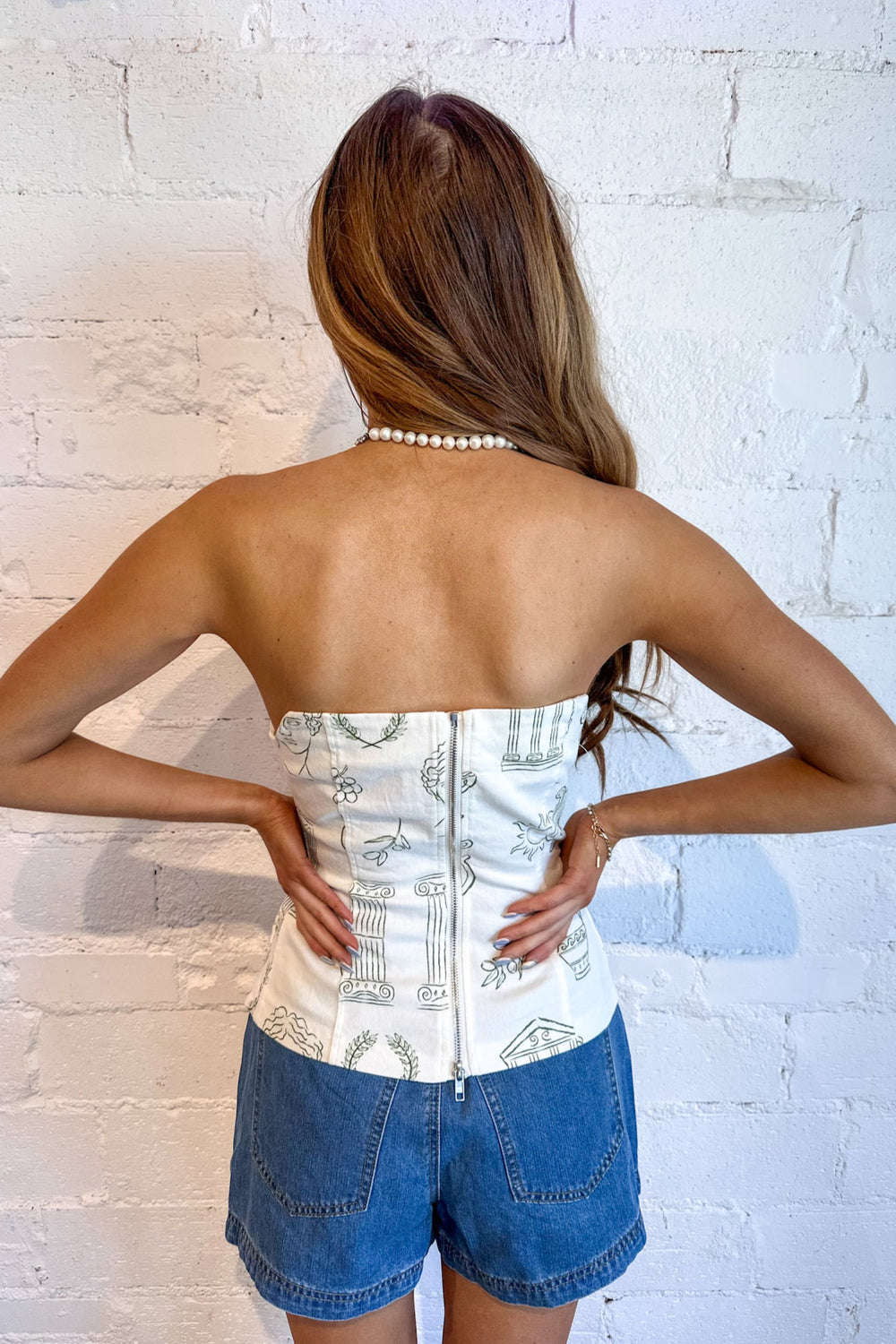 Aphrodite Edit Strapless Top, Spring Tops, Linen Tops, Adeline Boutique, Dallas Boutique, Boutique Clothing