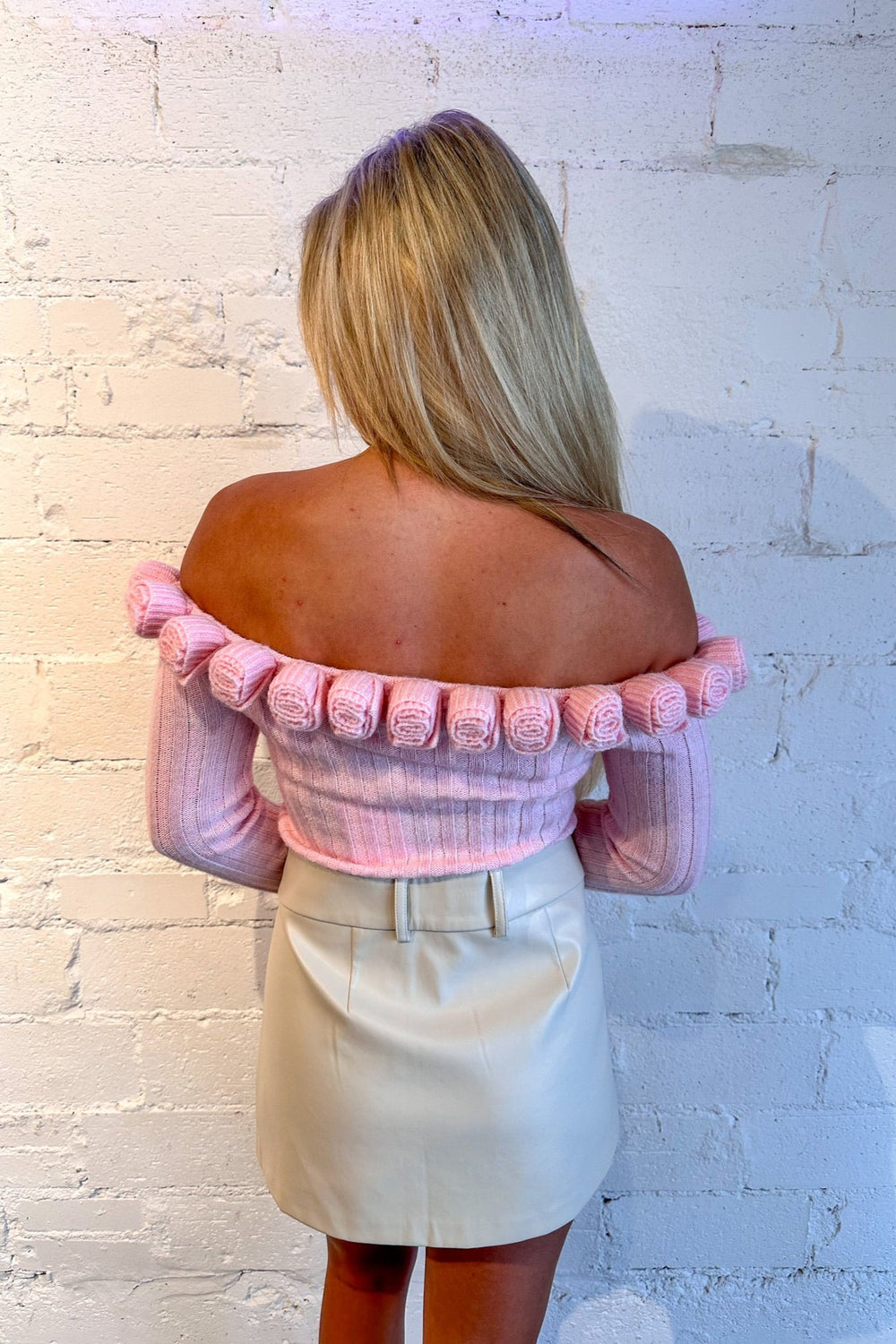 Belle Off The Shoulder Pink Sweater, Sweater, Off The Shoulder Top, Pink Sweater, Knit Top, Fall Fashion, Adeline Boutique, Dallas Boutique