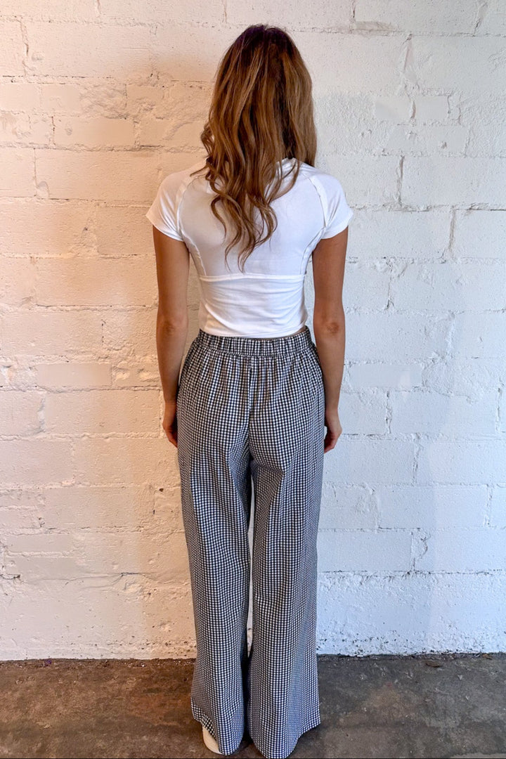 Gingham Check Pant, Loungewear, Pajama Pants, PJs, Adeline Boutique 