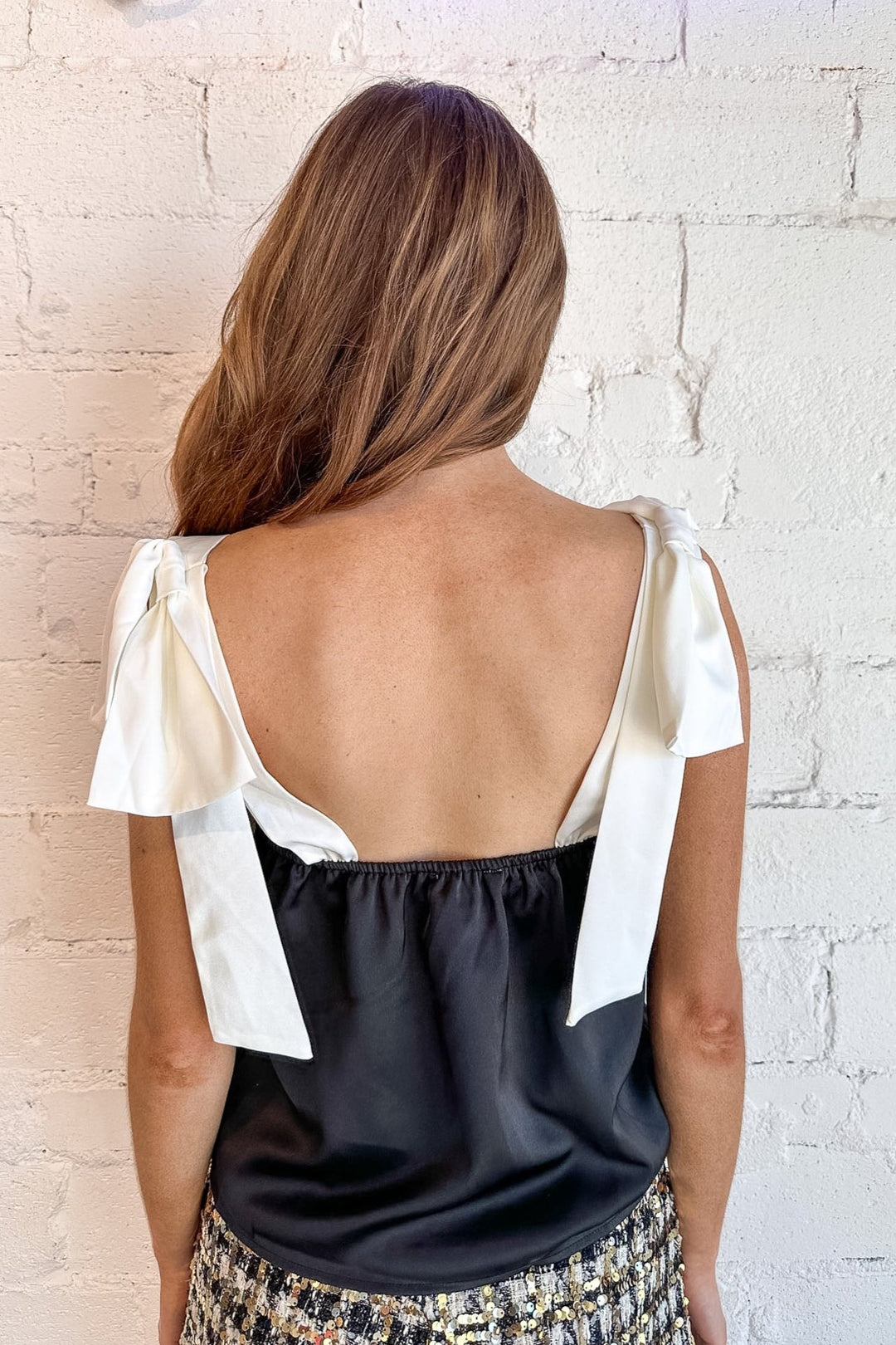 Bow Strap Blouse, Bow Top, Blouses, Adeline Boutique 