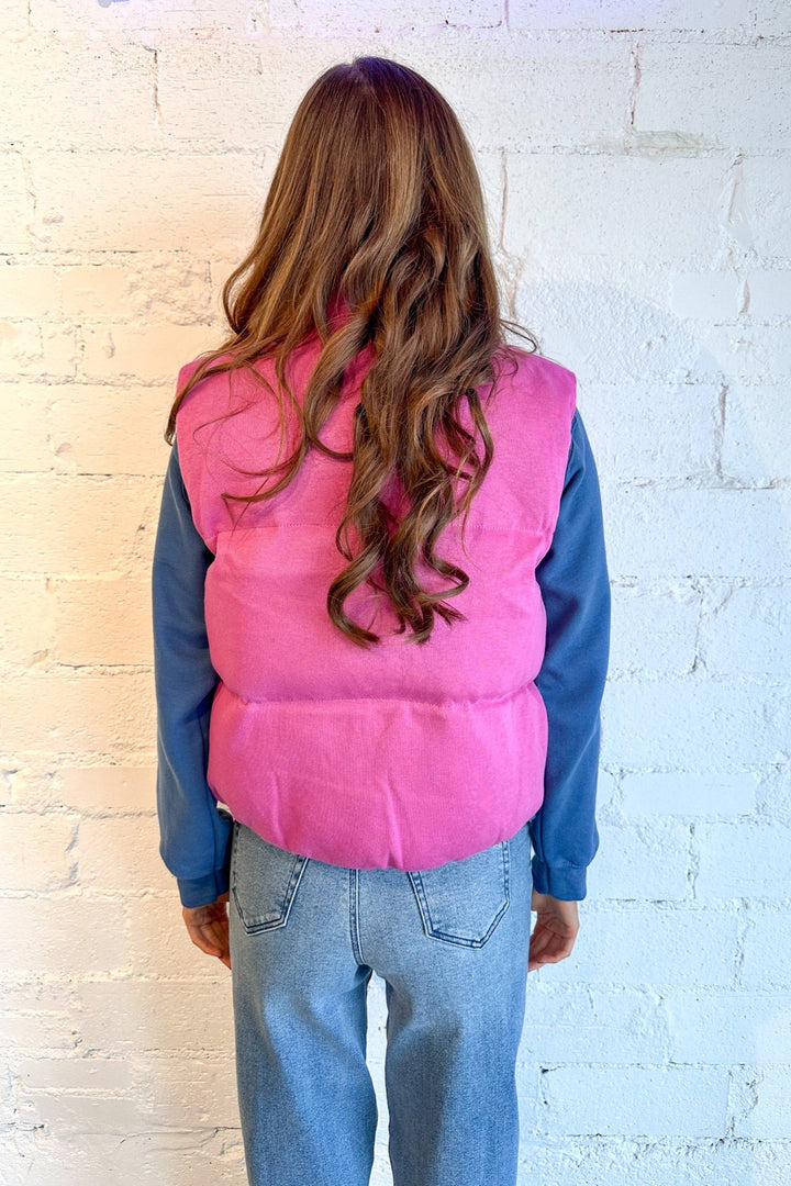 Bubblegum Knit Puffer Vest, Puffer Vest, Vest, Jacket, Fall Outfits, Dallas Boutique, Adeline Boutique 