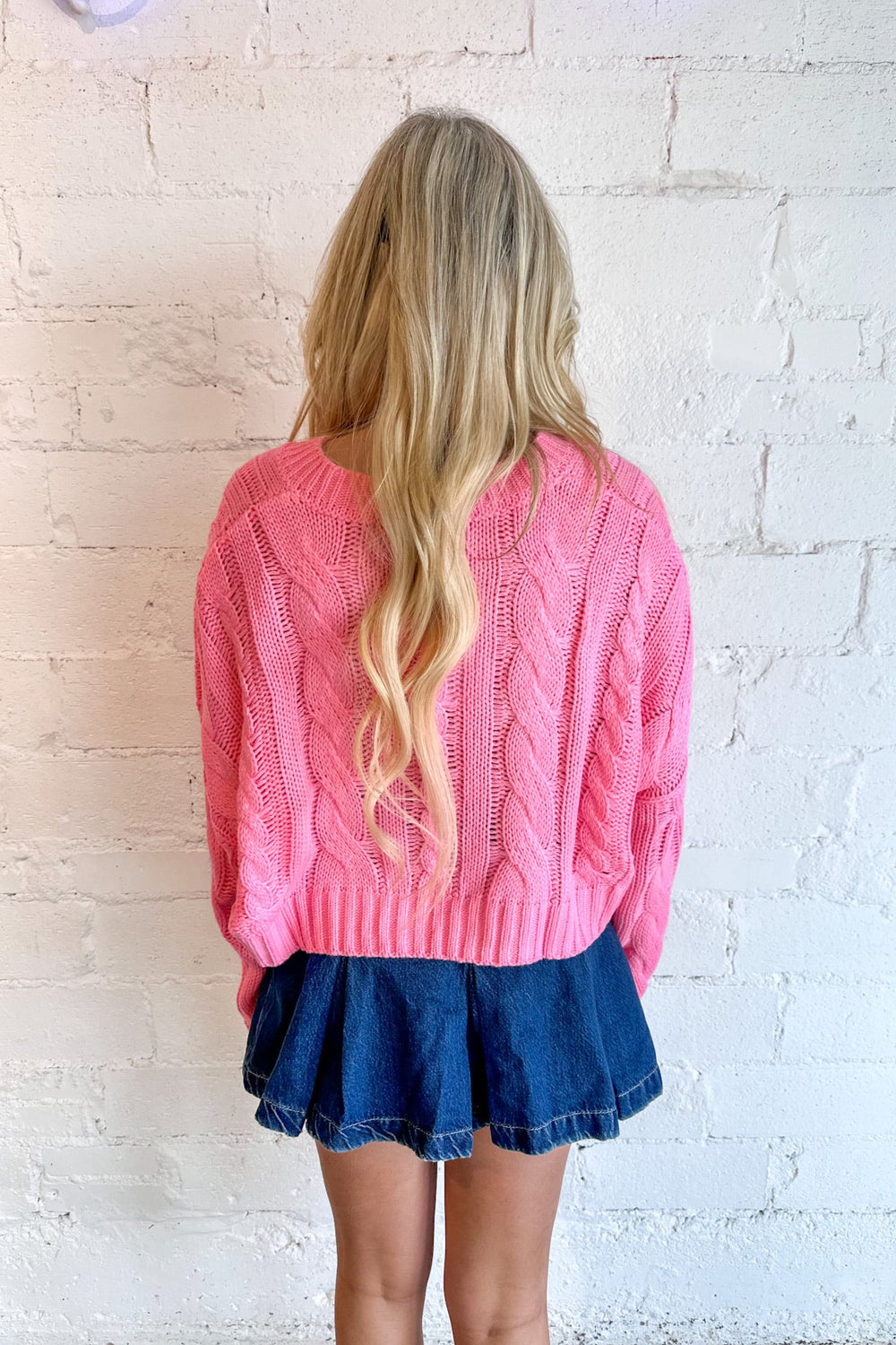 Cable Knitted Crop Sweater, Cropped Sweater, Sweater Weather, Dallas Boutique, Valentines Sweater, Adeline Boutique 