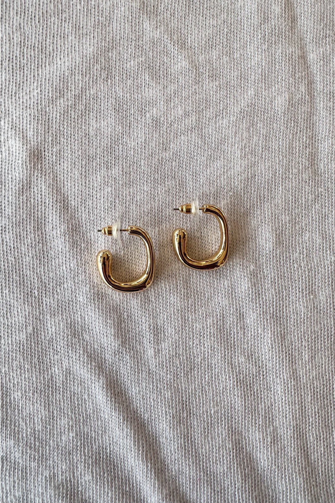 Classic Rectangle Hoop, Hoops, Earrings, Jewelry, Adeline Boutique 