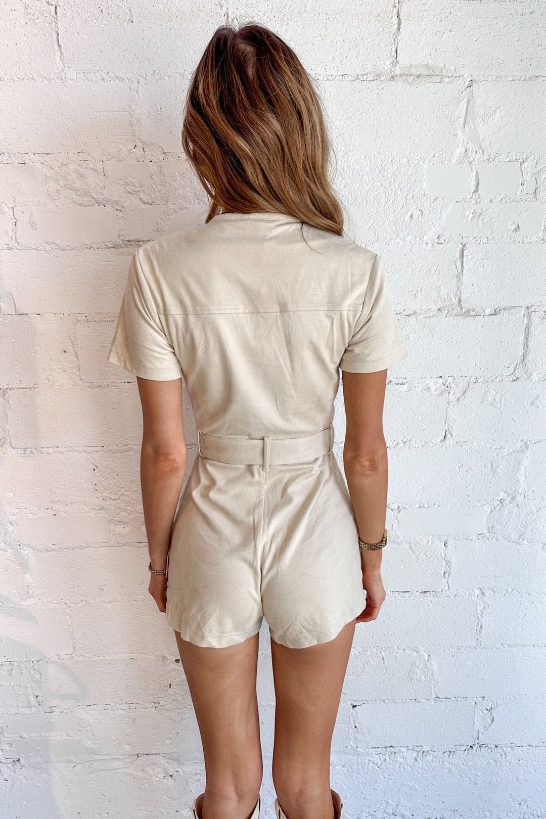 Tailgate Cowgirl Suede Romper, Suede, Romper, GameDay Outfit, Fall Outfit, Dallas Boutique, Boutique Clothing 