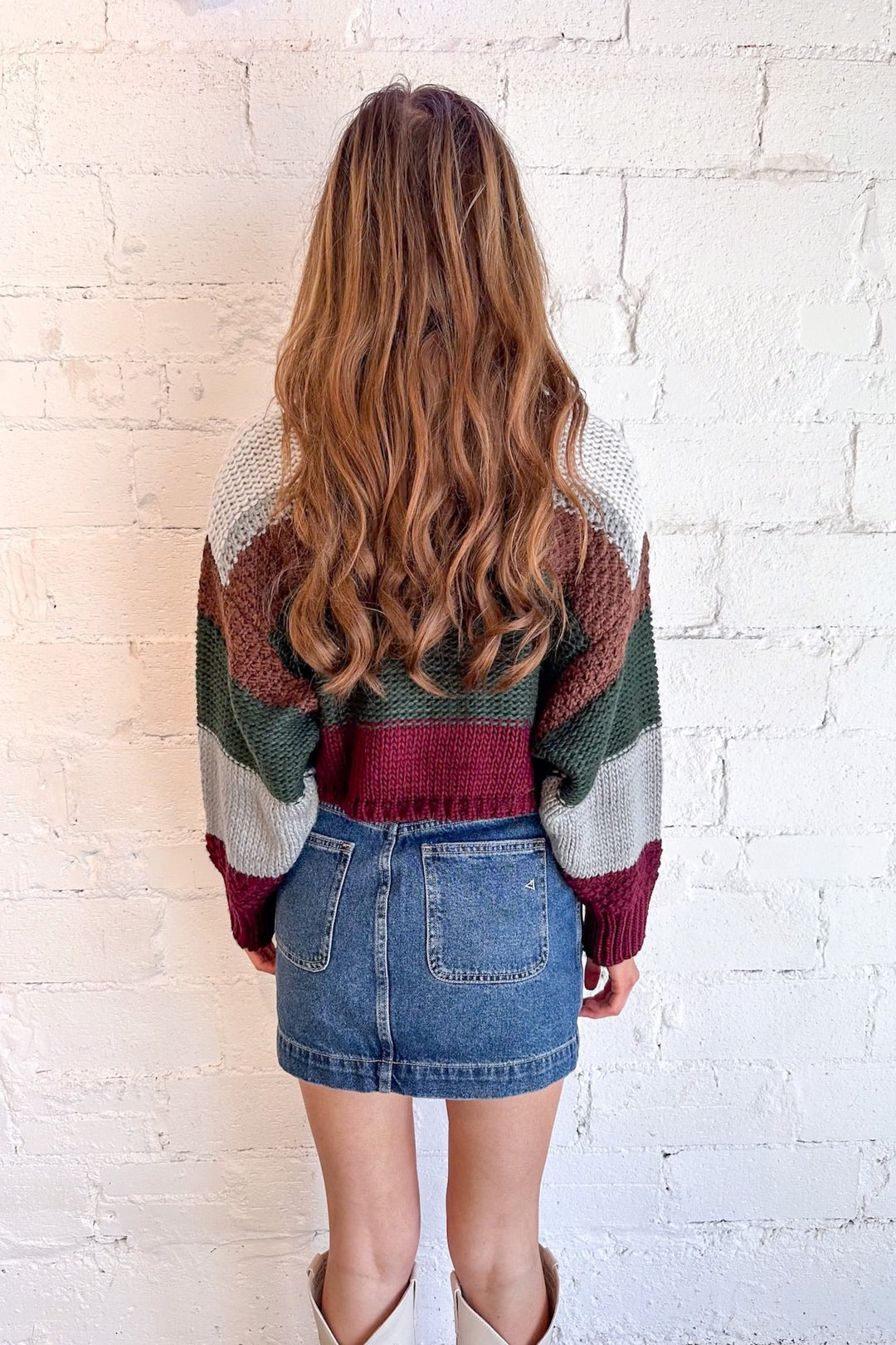 Winter Magic Sweater, Stripped Sweater, Cable Knit Sweater, Adeline Boutique, Boutique Clothing 