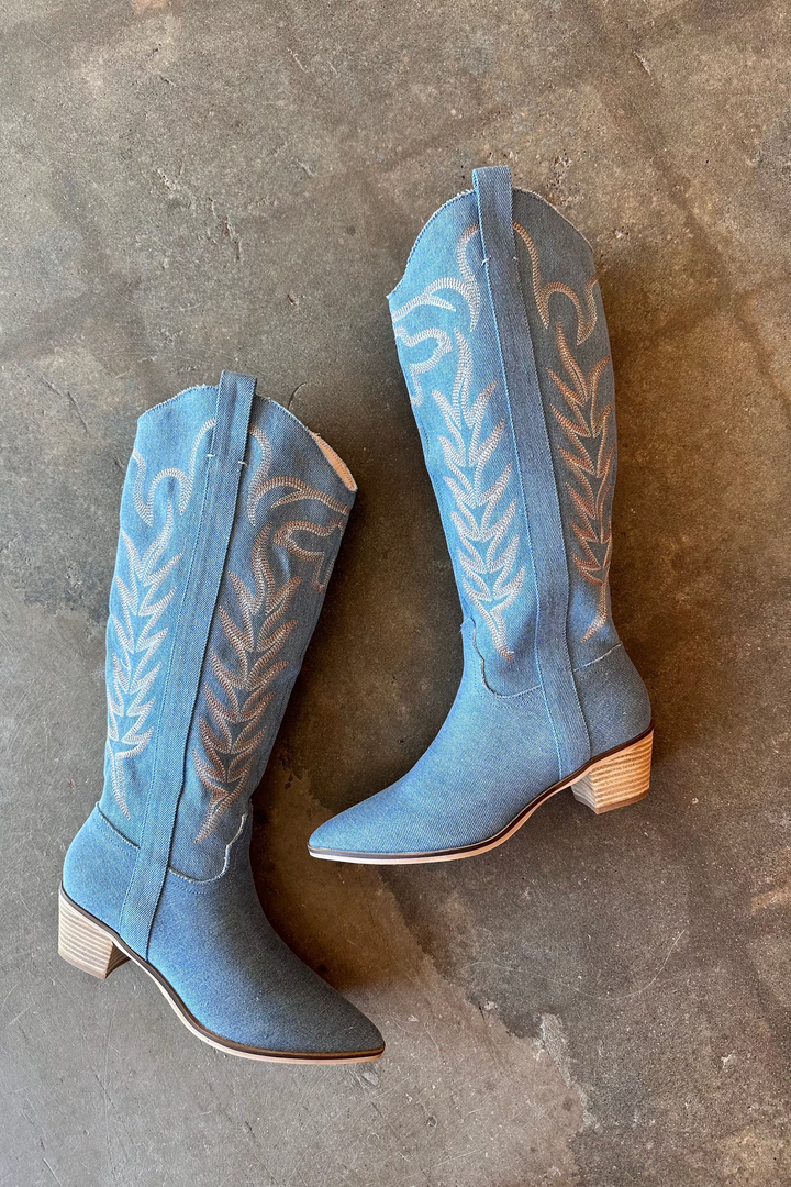 Denim Cowboy Boots, Cowboy Boots, Dallas Boutique, Boutiques 