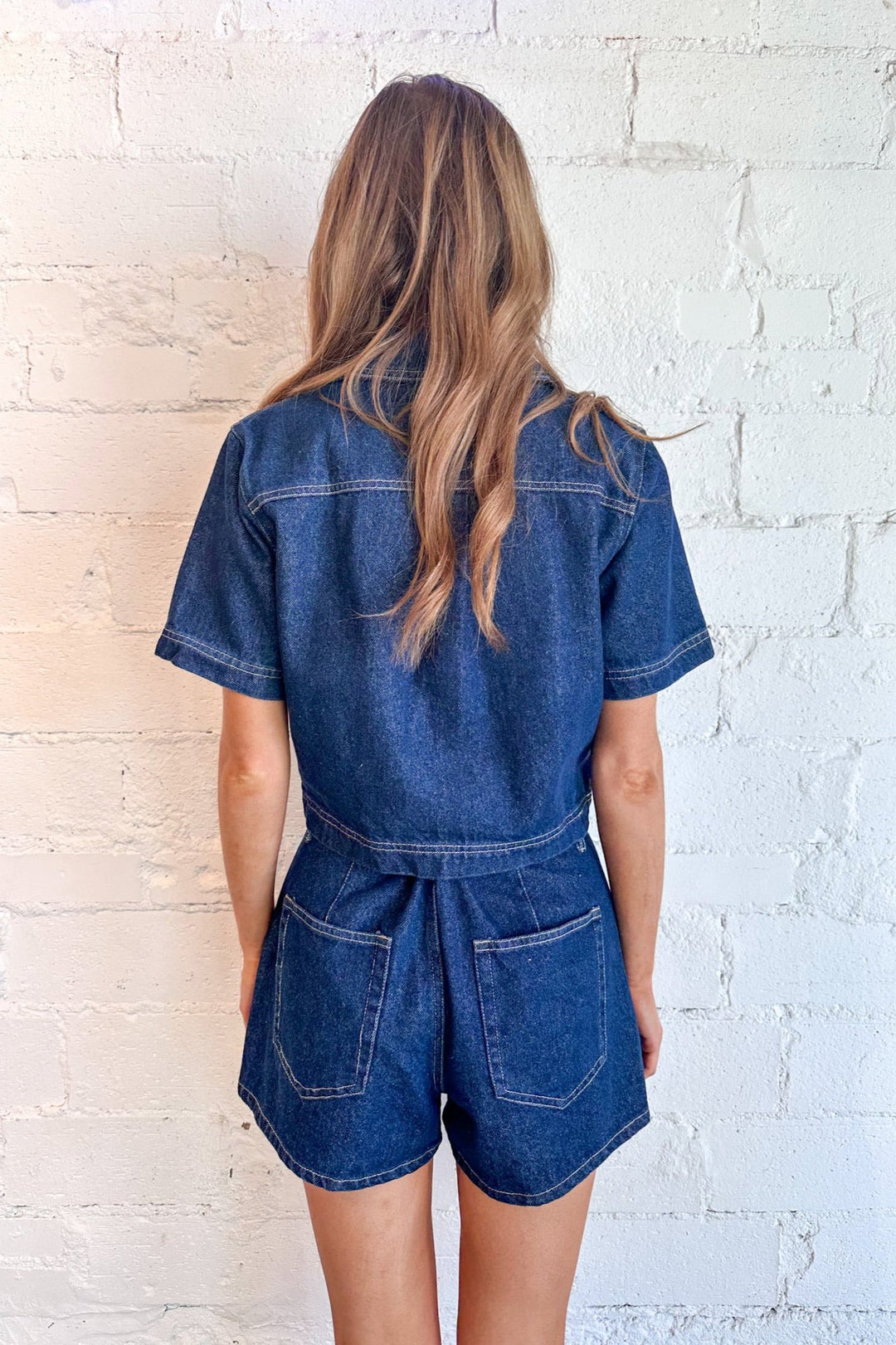 Devin Denim Top, Denim Top, Denim, Denim Matching Set, Matching Set, Two Piece Set, Dallas Boutique, Boutique Shopping, Boutique Clothing 