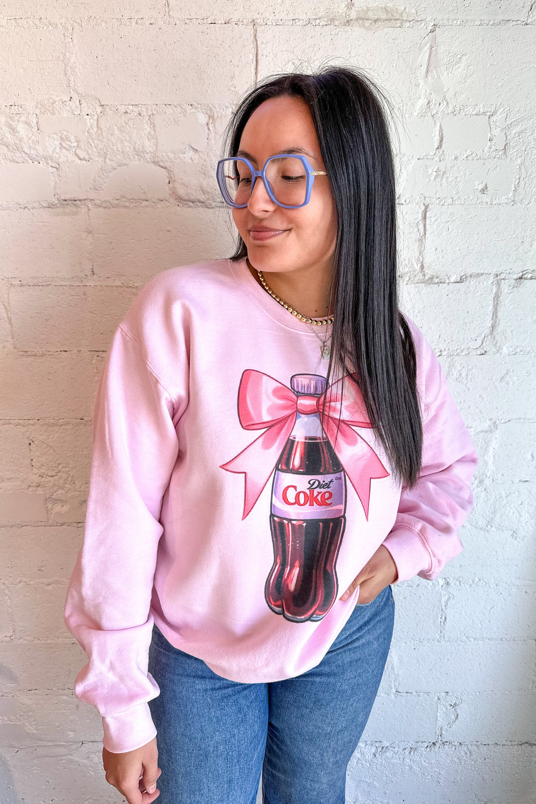 Diet Coke Soda Bottle Sweatshirt, Graphic Sweatshirt, Adeline Boutique, Sweater, Sweatshirts