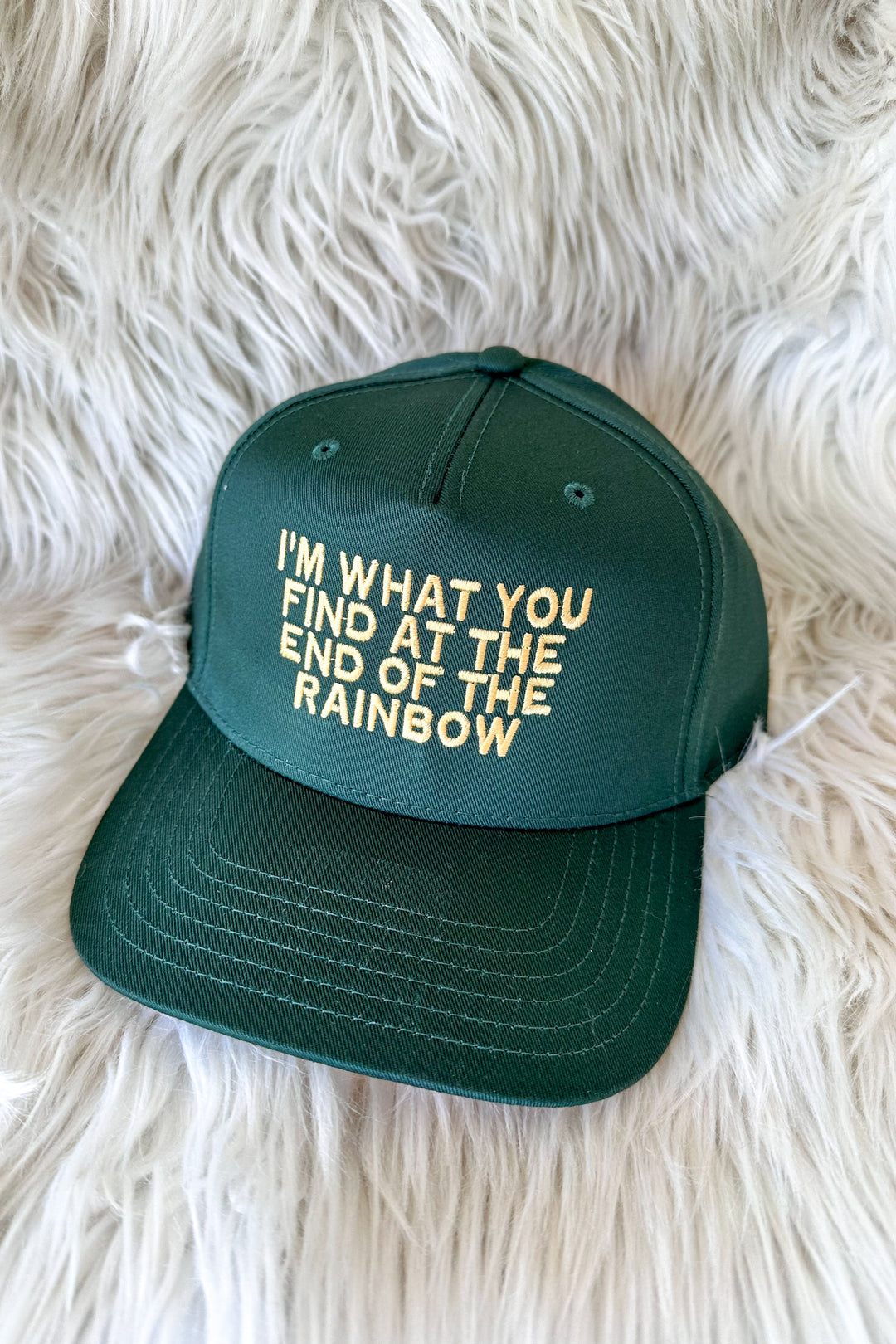 End of The Rainbow Trucker Hat, Trucker Hat, Hats, St. Patty's Day, Adeline Boutique, Dallas Boutique 