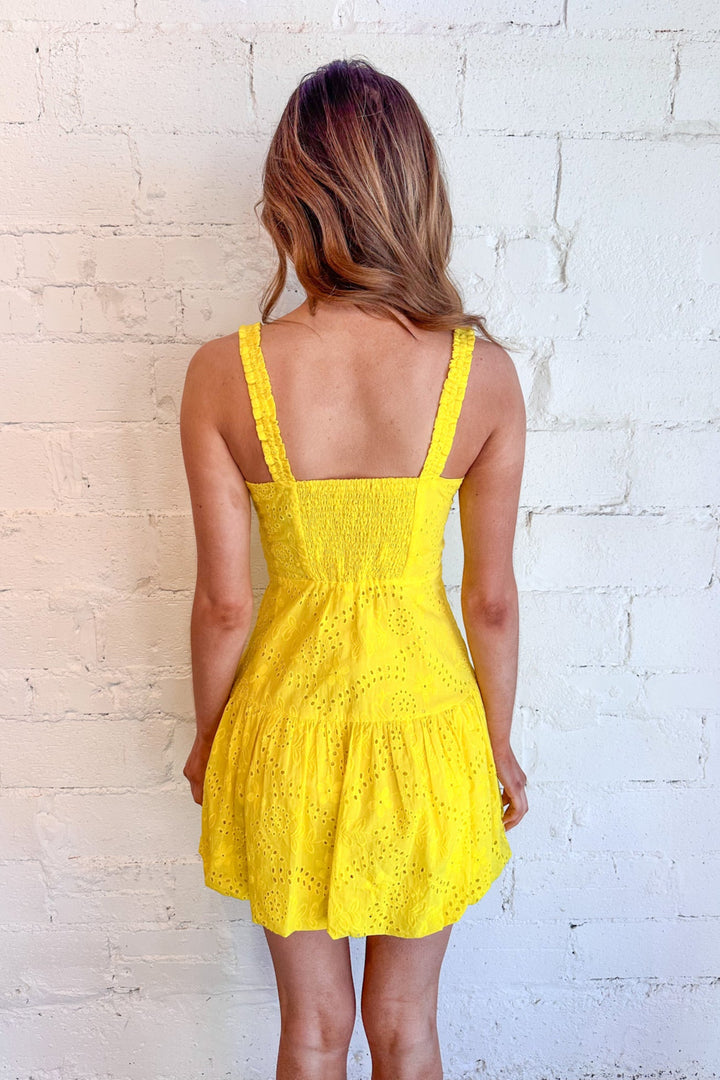 Eyeing You Bubble Dress, Dresses and Rompers, Spring Dresses, Yellow Dress, Adeline Boutique, Dallas Boutique