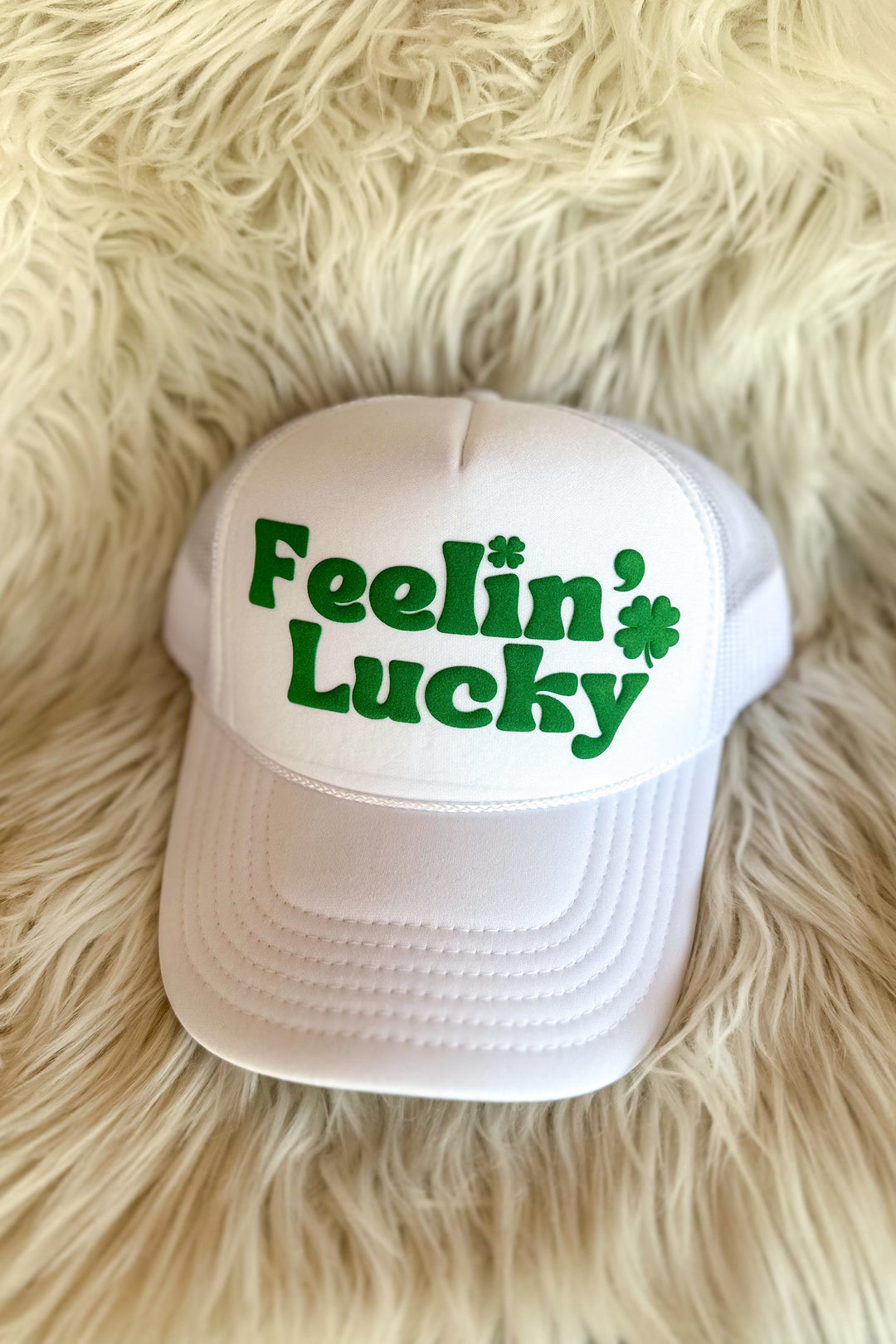 Feelin' Lucky Trucker Hat, Trucker Hat, St. Pattys, Hat 