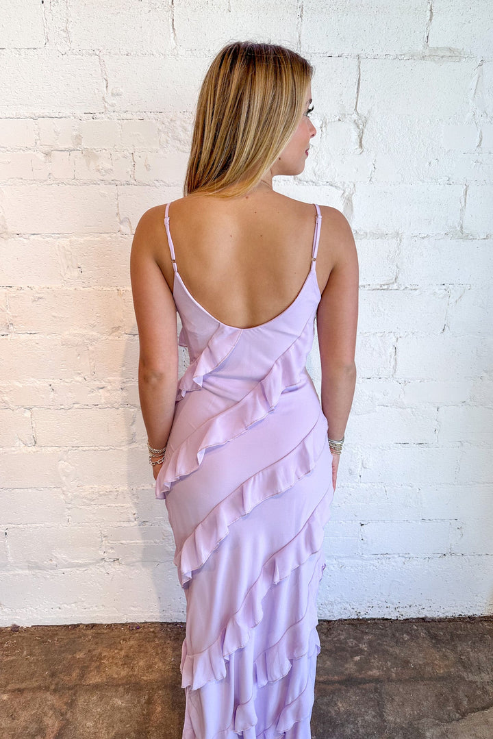 Flirtatious Ruffle Maxi Dress, Dresses and Rompers, Wedding Guest Dress, Spring Dresses, Adeline Boutique, Dallas Boutique