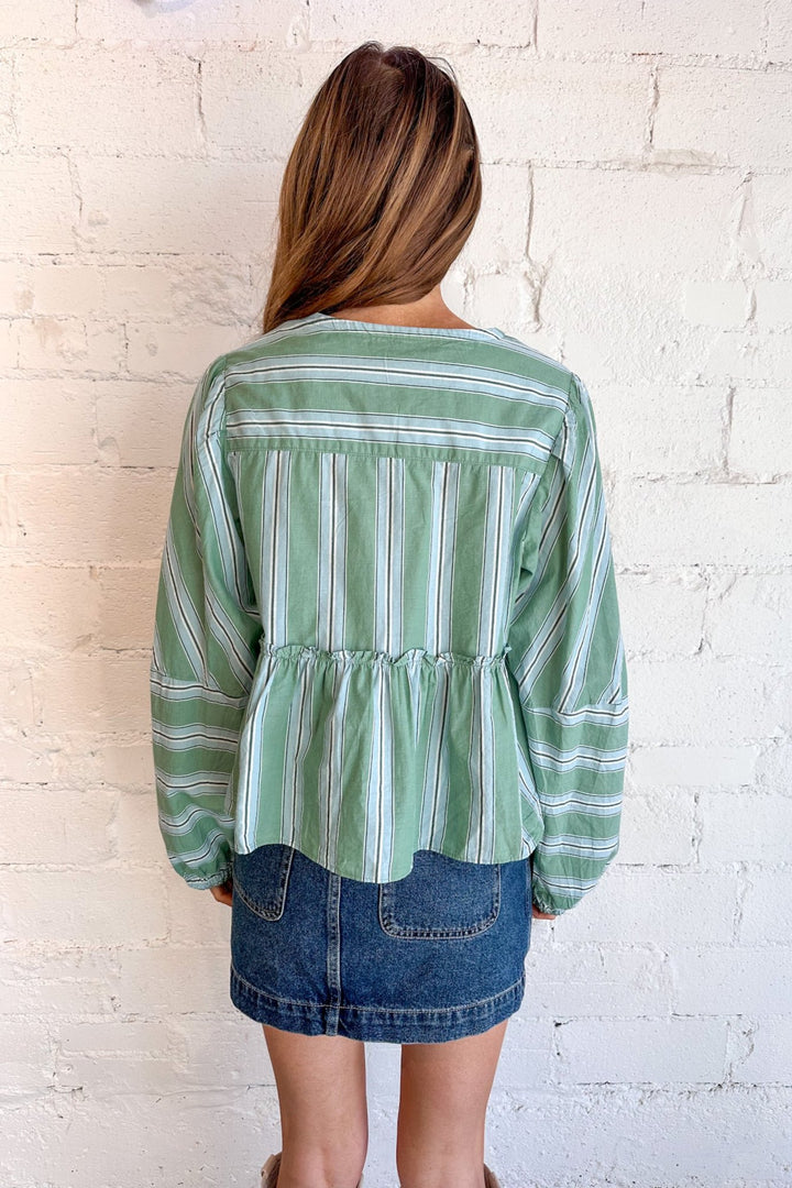 Free People Brunch Babe Blouse, Blouse, Brunch Top, Adeline Boutique, Boutique Tops 