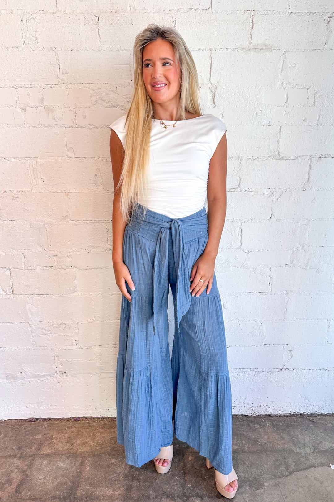 Free People Good Day Wide Leg Pant, Wide Leg Pants, Bottoms, Adeline Boutique, Casual Outfit 