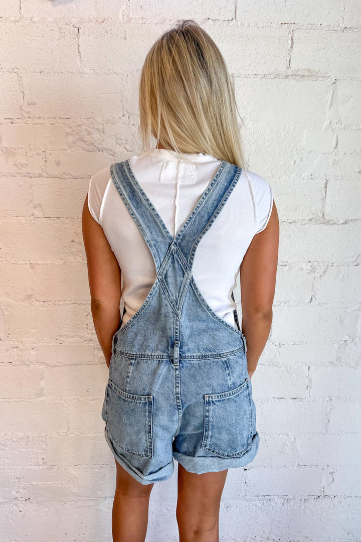 Free People Ziggy Shortall, Denim, Overalls, Adeline Boutique, Boutique Clothing, Dallas Boutique