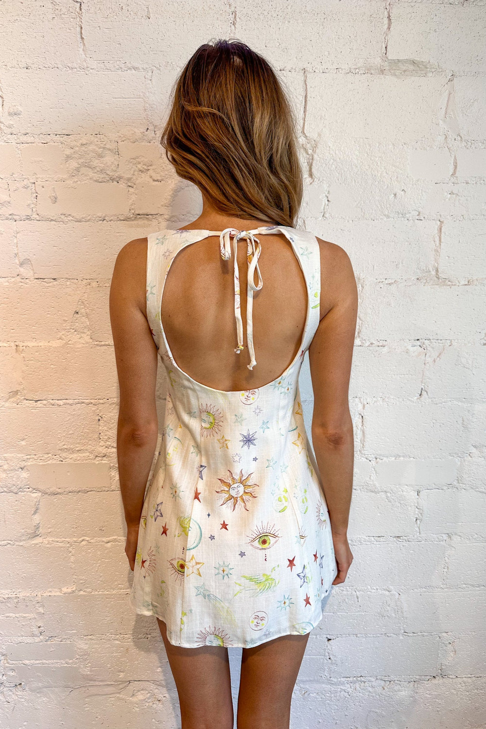 Galaxy Open Back Dress, White Dress, Spring Dress, Adeline Boutique, Dallas Boutique, Boutiques, Dresses and Rompers