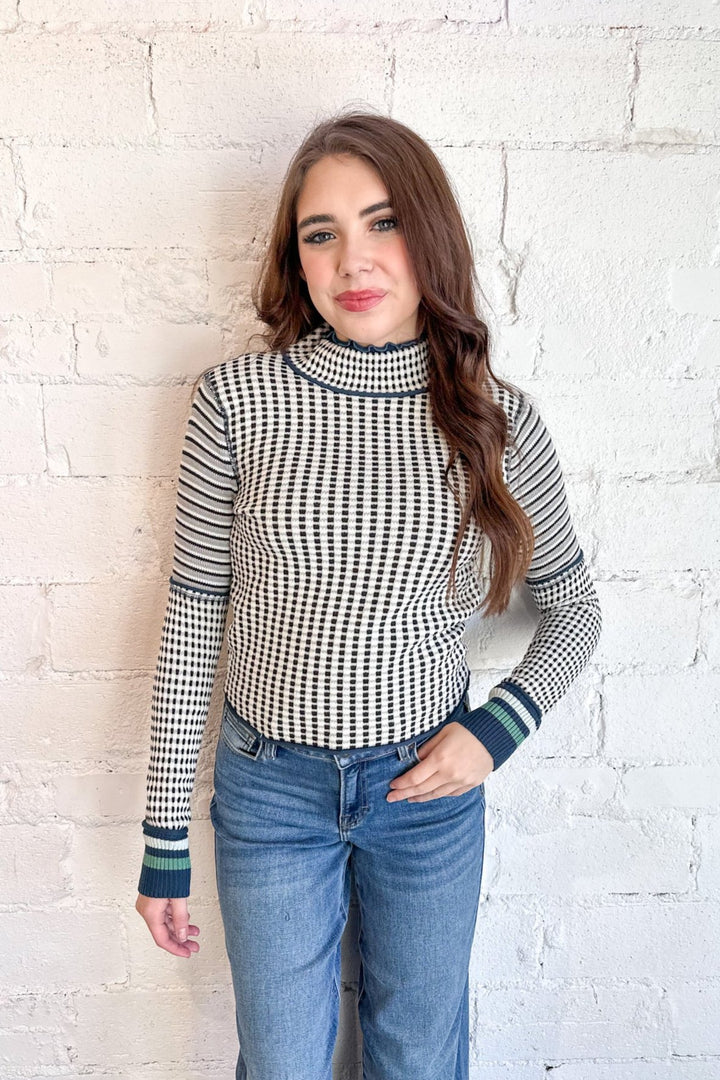 Gammer Cuff Top, Sweater, Sweater Top, Adeline Boutique, Turtleneck