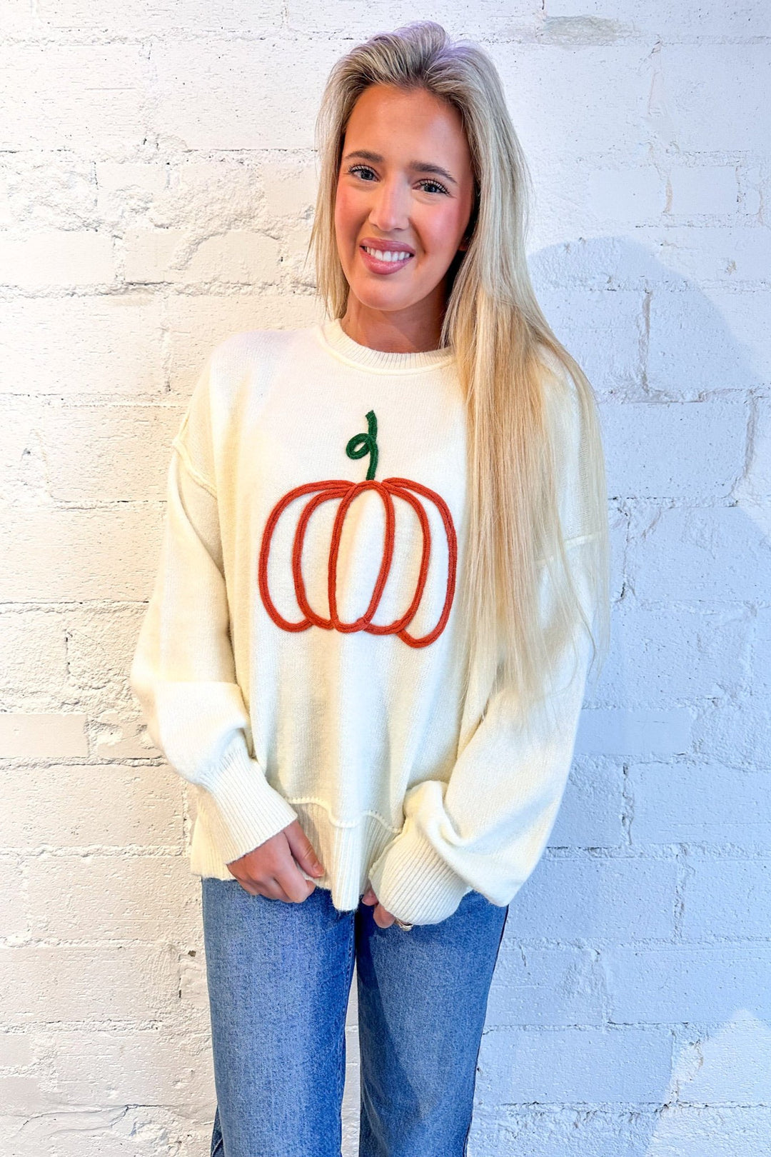 Giving Thanks Pumpkin Sweater, Thanksgiving Sweater, Pumpkin Sweater, Fall Fashion, Fall Sweaters, Adeline Boutique 