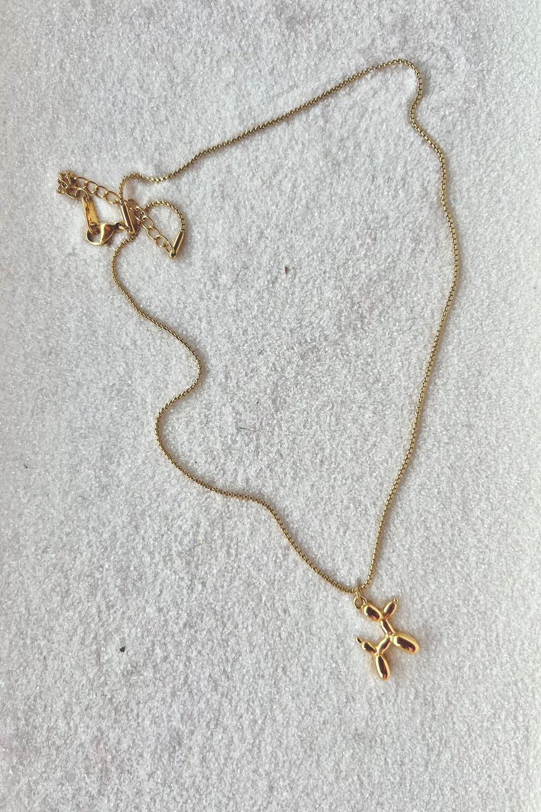 Gold Balloon Dog Necklace, Necklace, Jewelry, Adeline Boutique, Gift Ideas