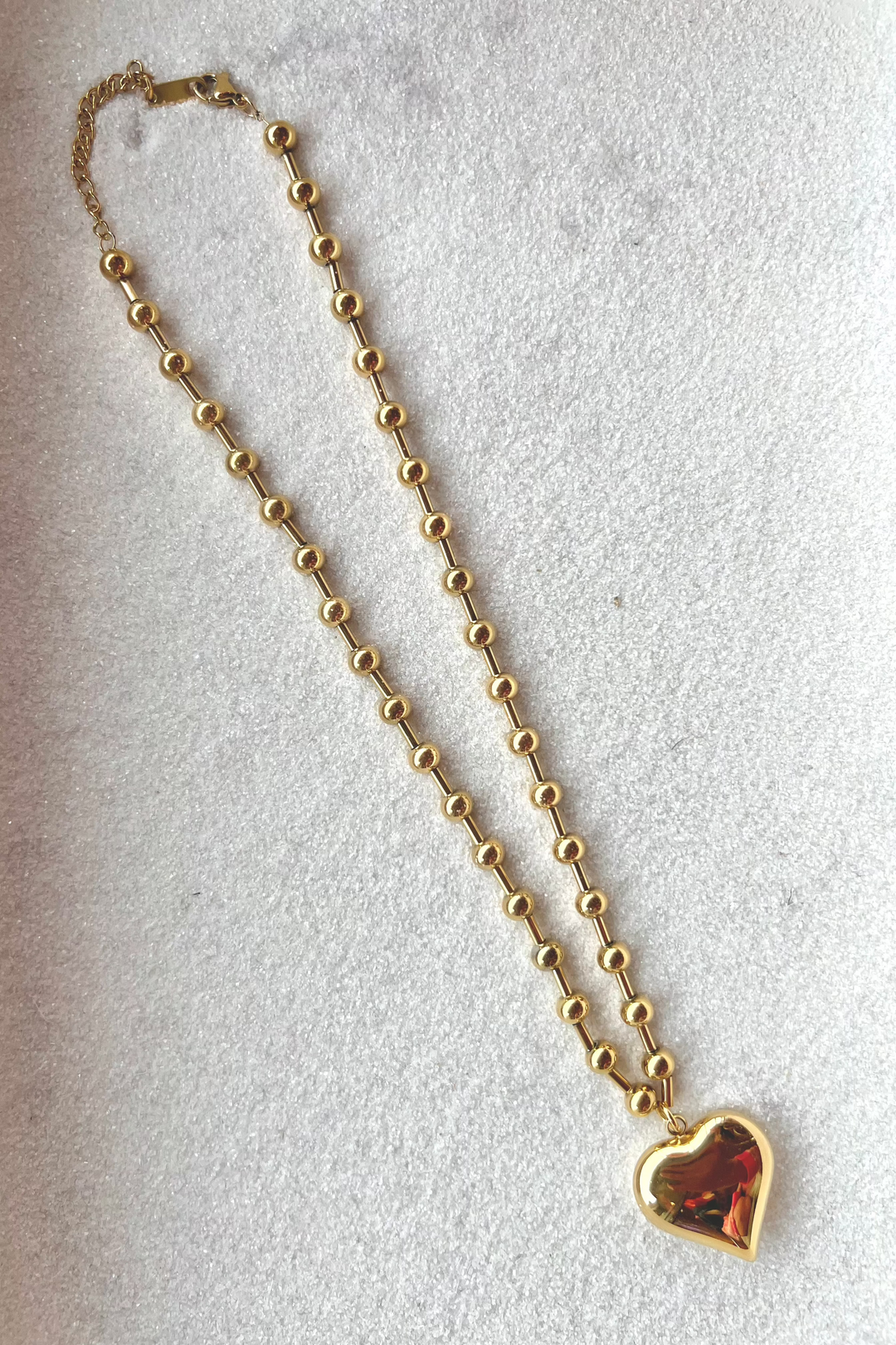 Gold Paris Heart Chain Necklace, Adeline Boutique, Jewelry, Valentines, Gift Ideas