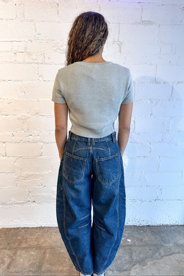 Good Luck Mid Rise Barrel Jean, Barrel Jeans, Jeans, Bottoms, Denim, Adeline Boutique 