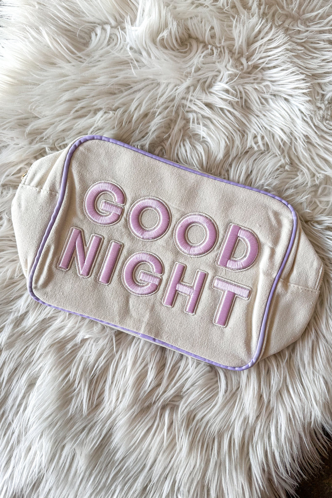 Goodnight Canvas Bag, Toiletry Bag, Adeline Boutique, Canvas Bag