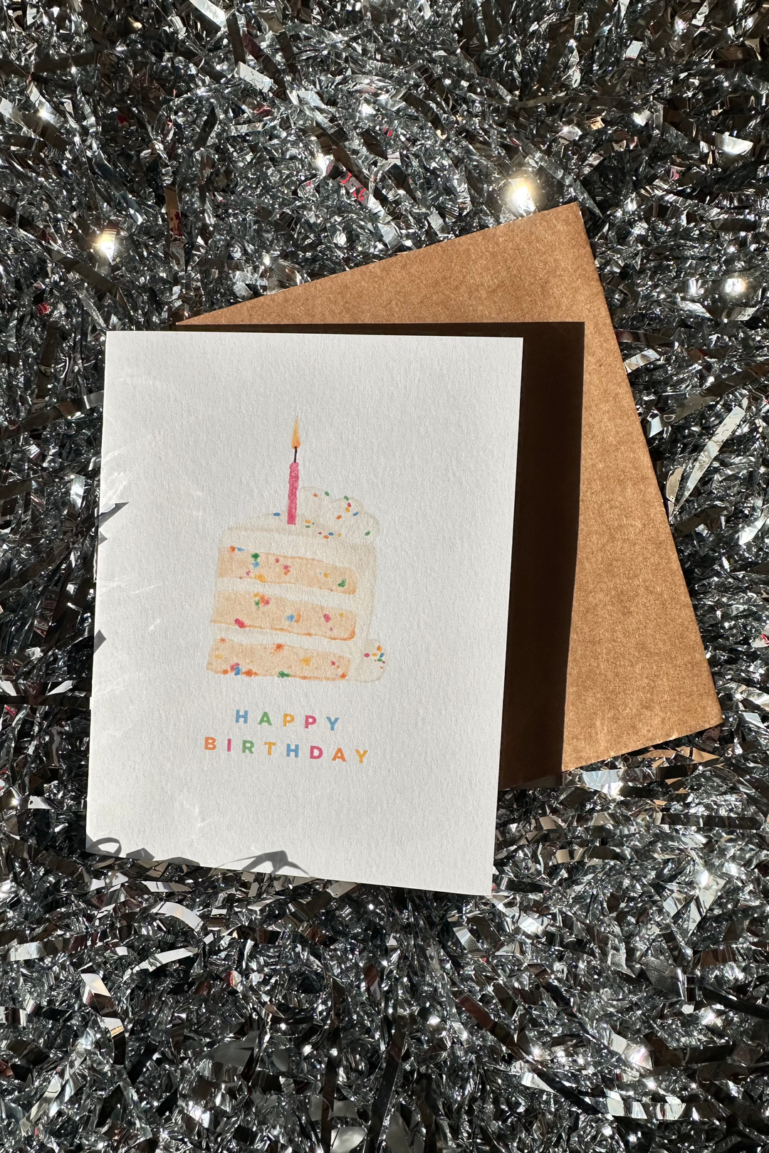 Happy Birthday Cake Greeting Card, Greeting Card, Adeline Boutique 