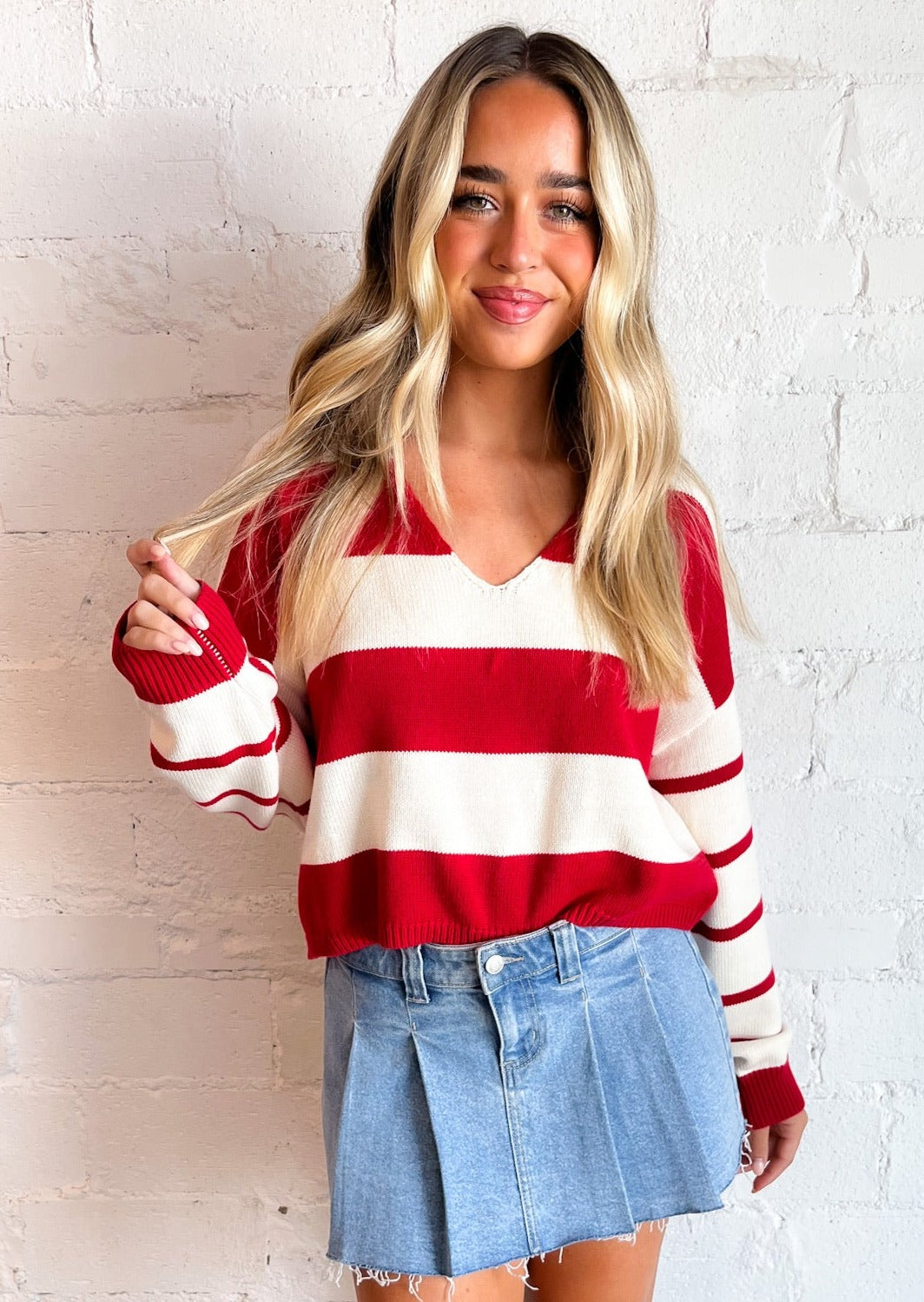 Stripes on Stripes Sweater Top