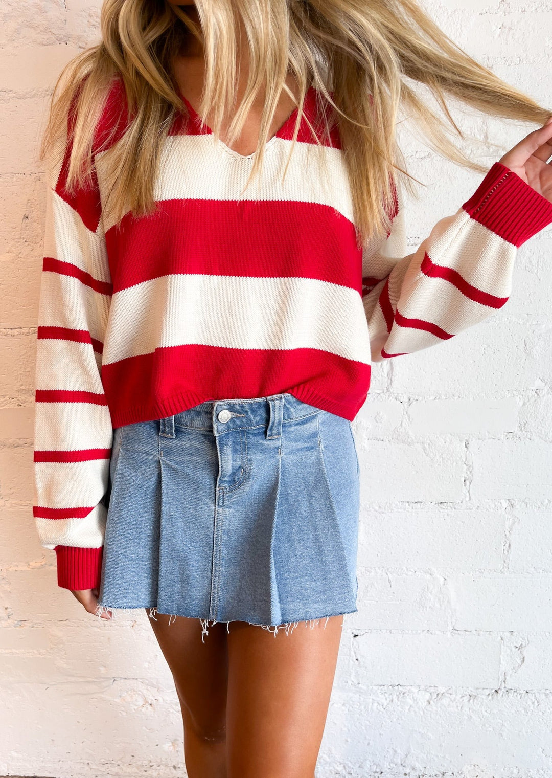 Stripes on Stripes Sweater Top