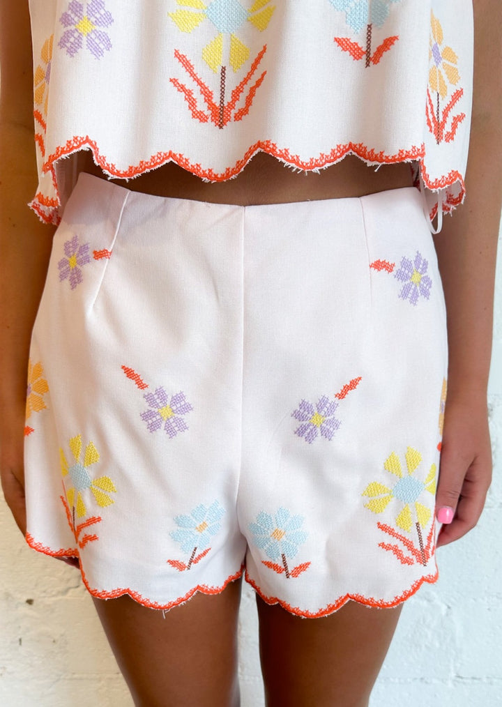 Rachel Embroidered Shorts, Shorts, Adeline, Adeline, dallas boutique, dallas texas, texas boutique, women's boutique dallas, adeline boutique, dallas boutique, trendy boutique, affordable boutique