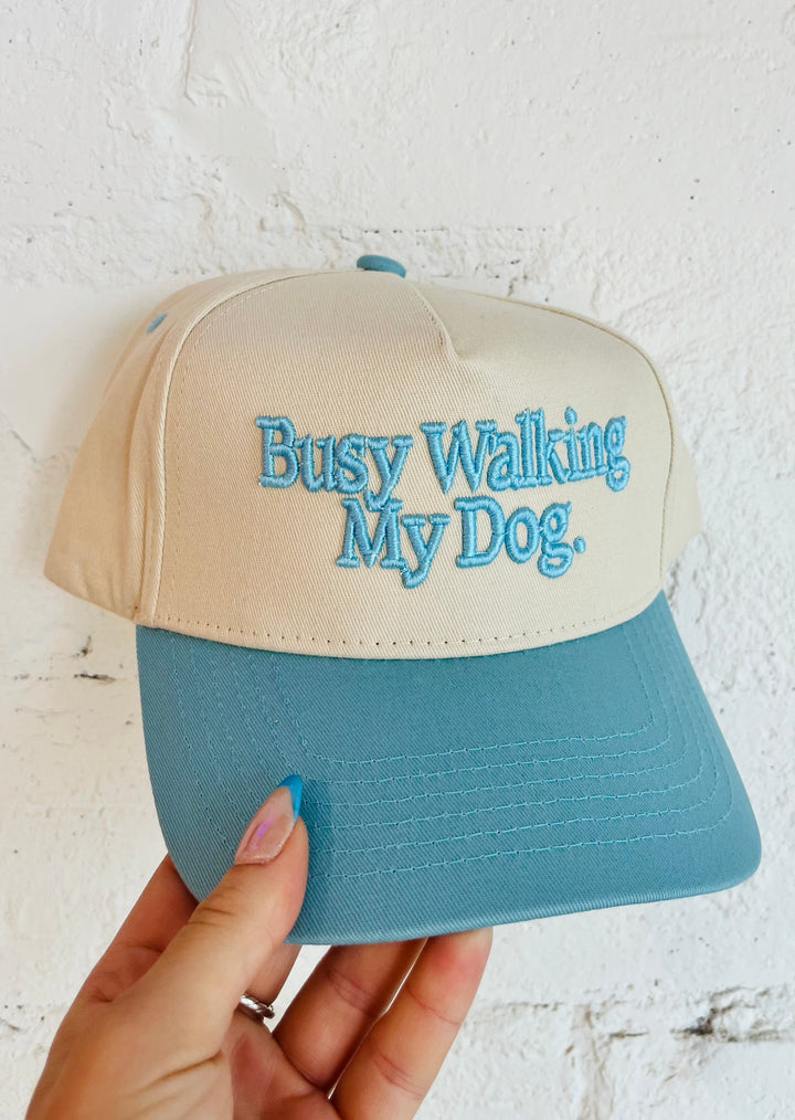 Busy Walking My Dog Trucker Hat