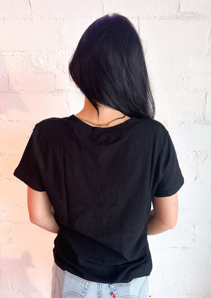 Black Plata Notched Tee