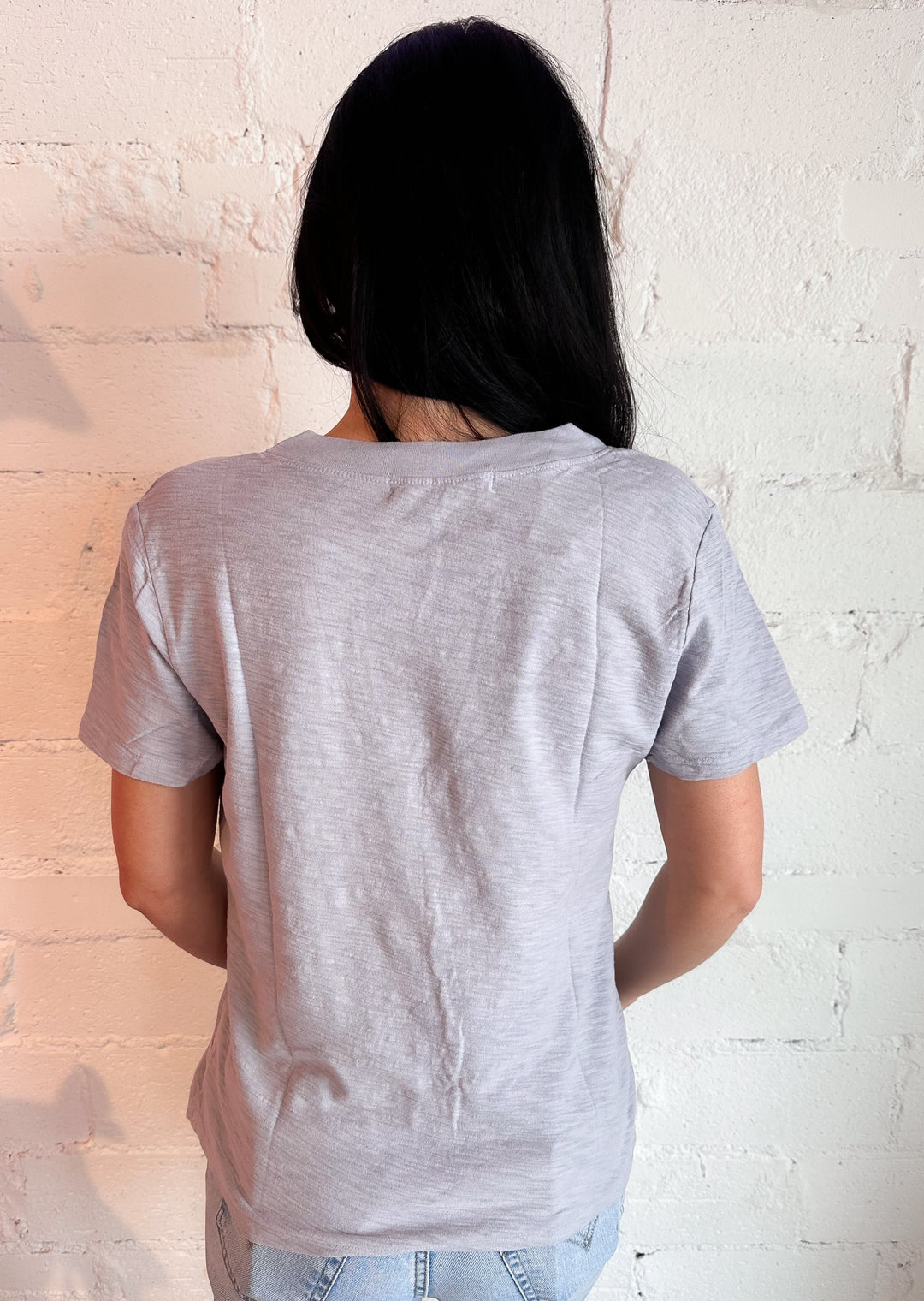 Shadow Plata Notched Tee