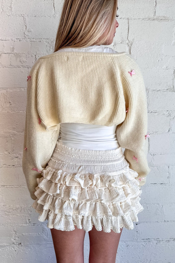 Ivory Tiered Ruffle Skort, Ruffle Skort, Adeline Boutique, Bottoms,Skort, Boutique Clothing 