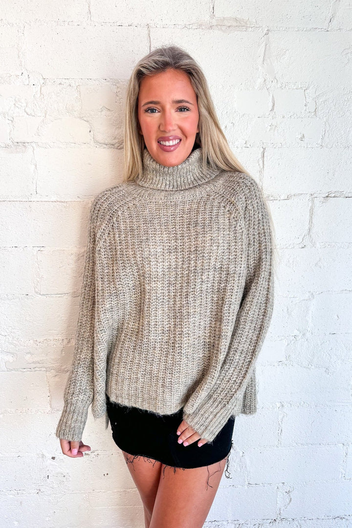 Jennie Sweater, Turtleneck Sweater, Oversized Sweater, Sweater, Adeline Boutique 