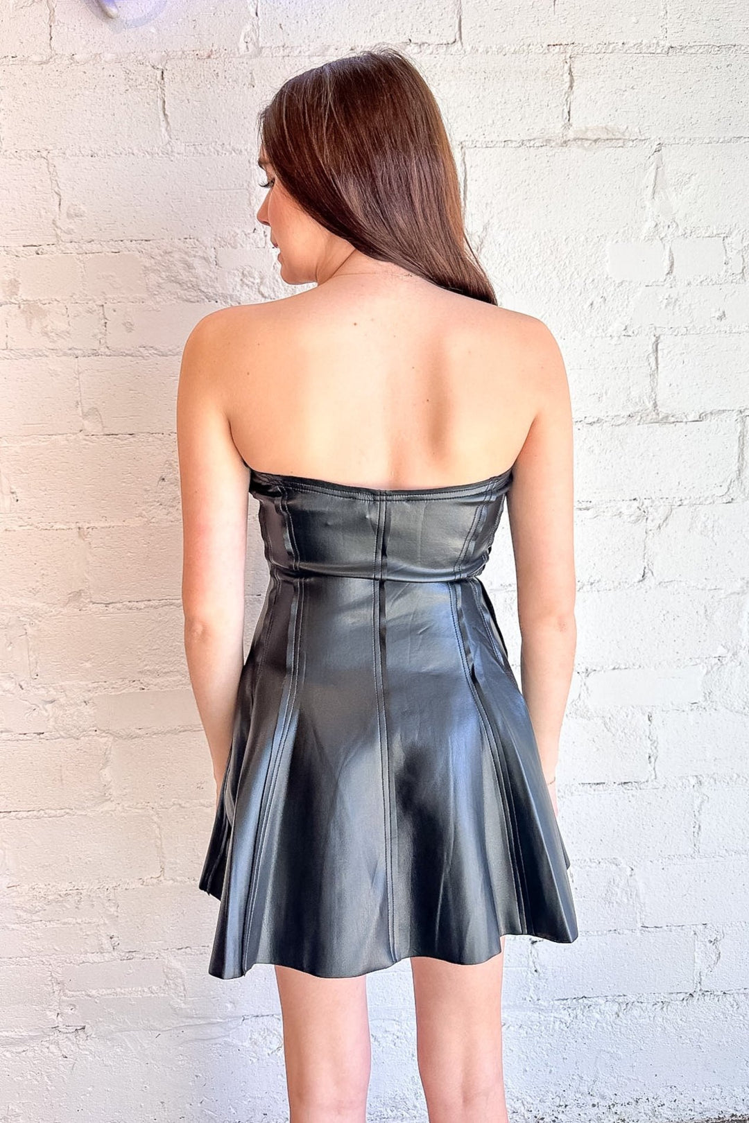 Leather Lover Dress, Leather Dress, Little Black Dress, Mini Dress, Adeline Boutique, Boutique Dresses