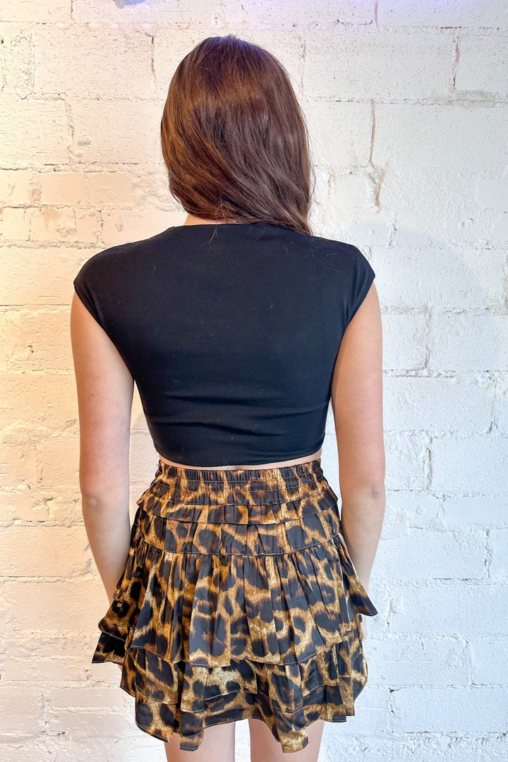 Leopard Ruffle Skirt, Ruffle Skirt, Leopard Skirt, Mini Skirt, Adeline Boutique, Dallas Boutique 