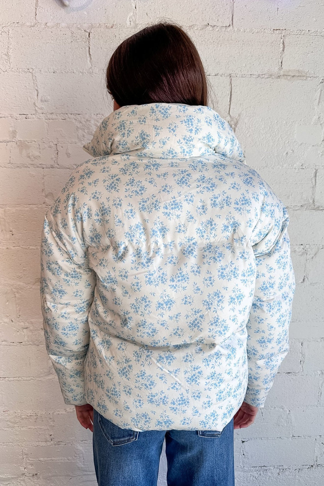 Light Blue Delight Bow Jacket, Bow Jacket, Puffer Jacket, Adeline Boutique, Boutique Jackets