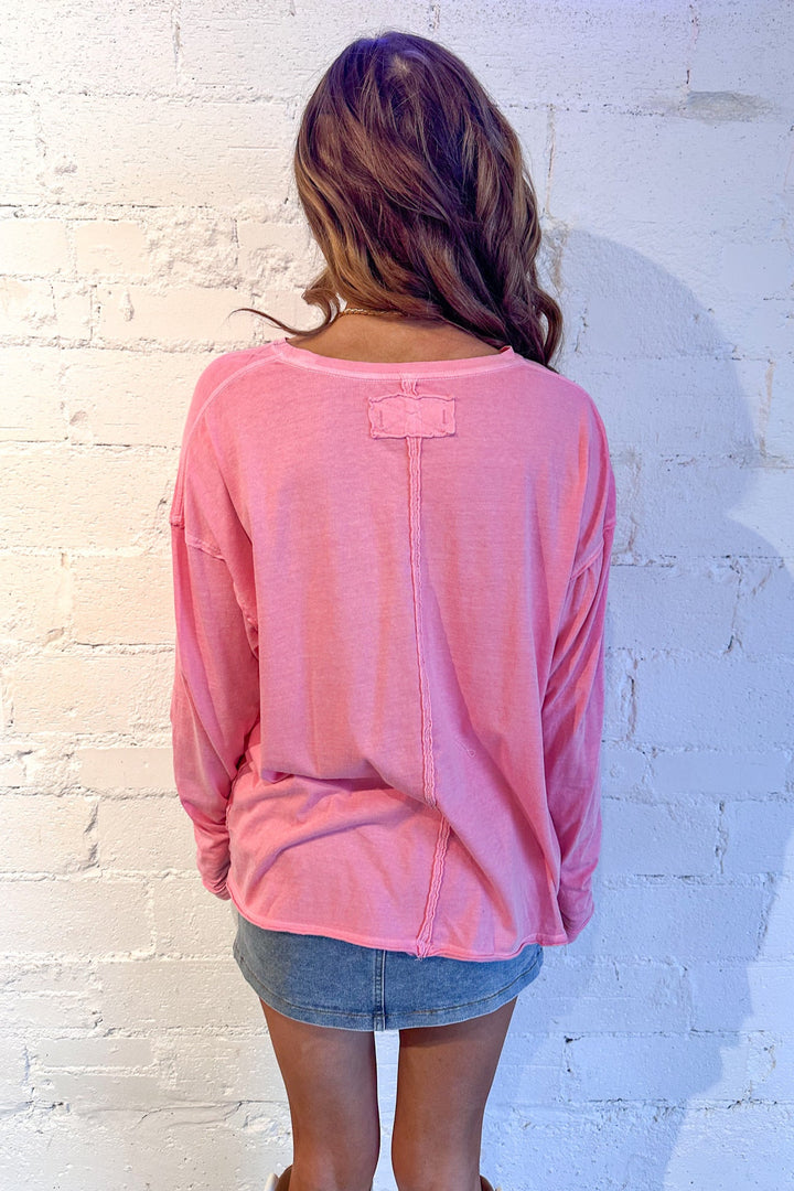 Long Sleeve Nina Tee, Long Sleeve, Basic Top, Adeline Boutique, Dallas Boutique