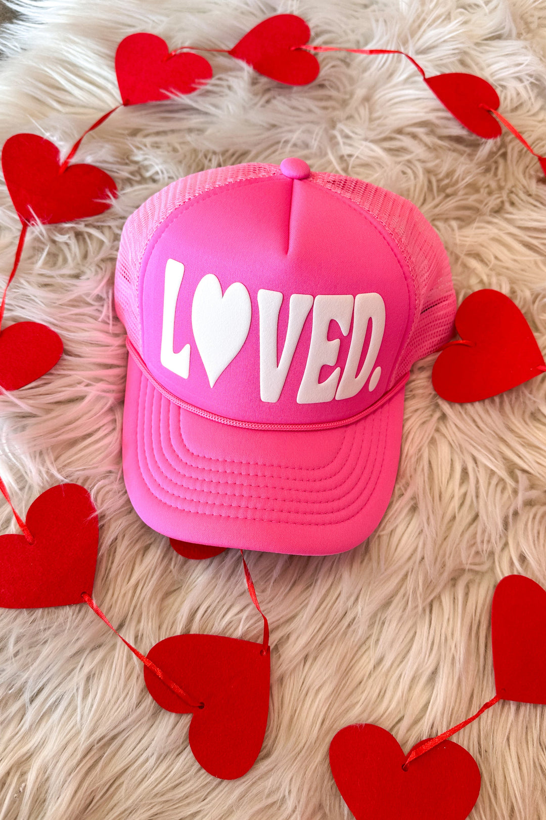 Loved Trucker Hat, Trucker Hat, Adeline Boutique, Valentines, Gift Ideas, Hats