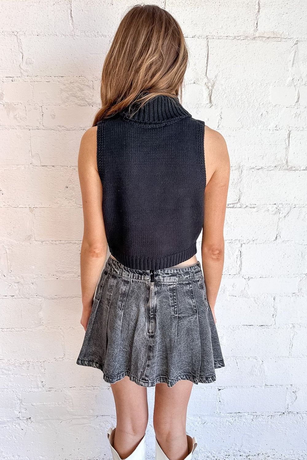 Marissa Pleated Denim Skirt, Denim Skirt, Pleated Skirt, Bottoms, Adeline Boutique, Skirts 