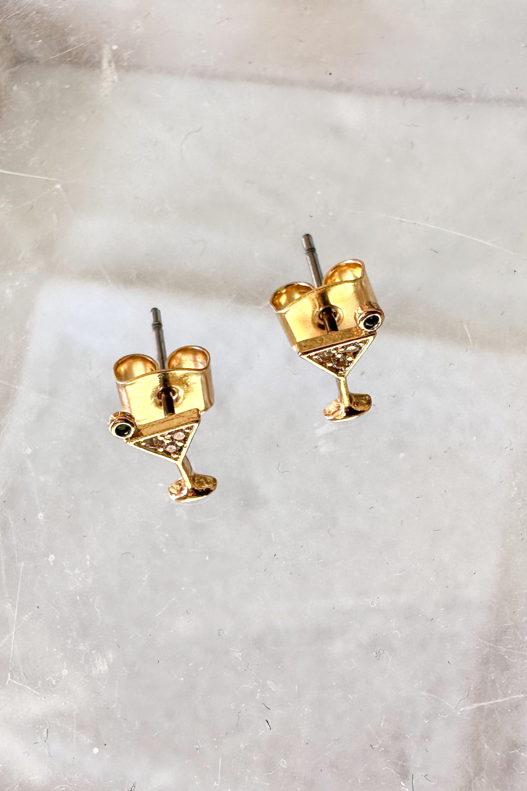 Martini Stud Earrings, Earrings, Adeline Boutique, Jewelry, Dallas Boutique