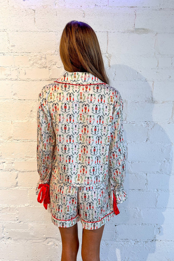 Nutcracker Silk Pajama Bottoms, Pajamas, Christmas Pajamas, Holiday Pajamas, Adeline Boutique 