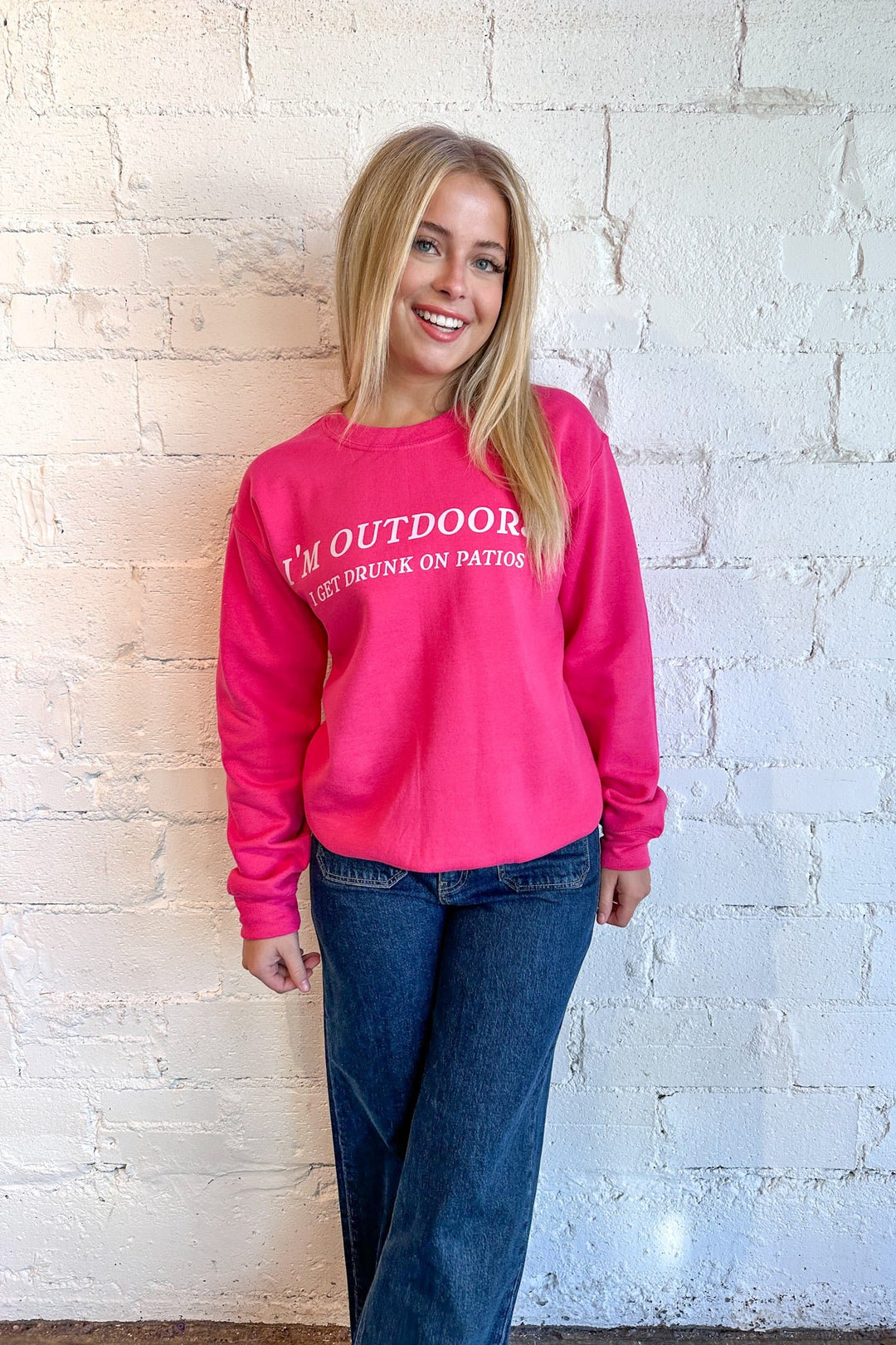 Outdoorsy Sweatshirt, Sweatshirt, Crewneck, Graphic Sweatshirt, Long Sleeve Shirt, Dallas Boutique, Boutique Shopping, Boutique Clothing 