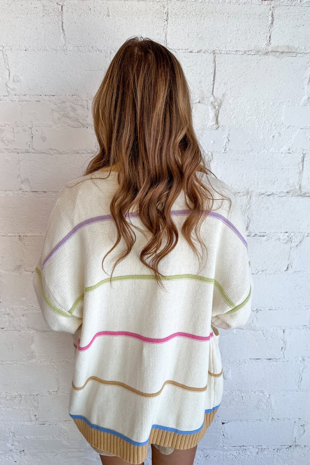 Oversized Sherbet Striped Cardigan, Cardigan, Adeline Boutique, Sweater, Fall Outfits, Boutique Clothing 