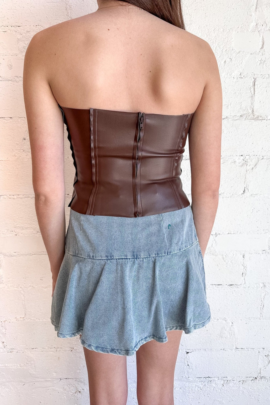 Parker Leather Tube Top, Leather Top, Tub Top, Tops, Adeline Boutique, Boutique Clothing 