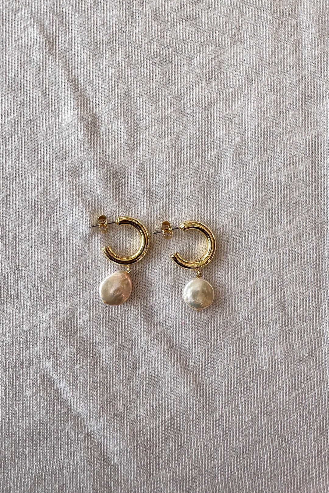 Pearl Loop Earring, Earrings, Jewelry, Adeline Boutique 