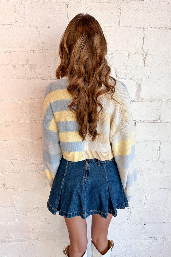 Perfect Pastel Striped Sweater, Sweater Weather, Adeline Boutique, Tops, Long Sleeve